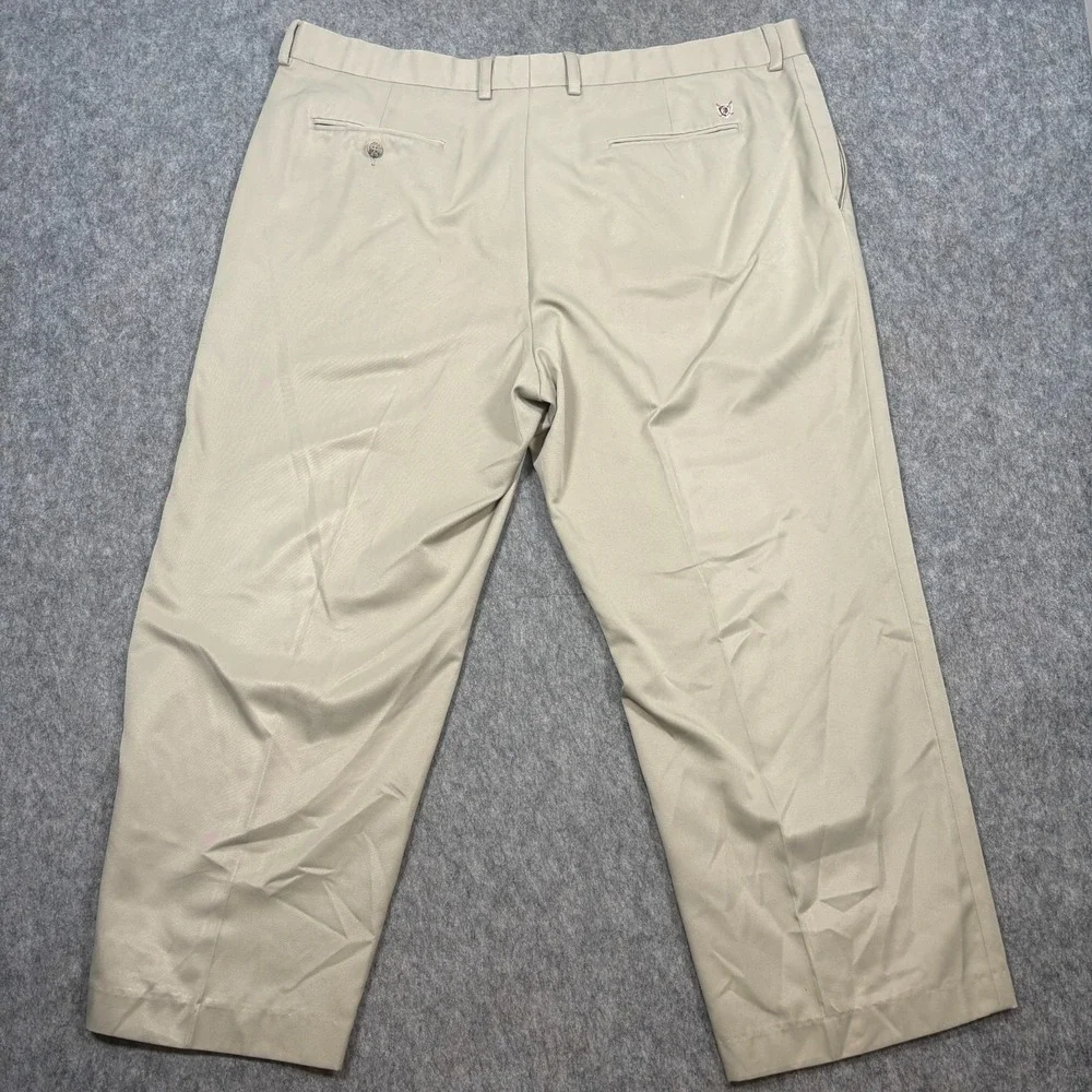 Oxford Golf Super Dry Men's Golf Pants Size 42/30 Flat Front Khakis Slash Pocket